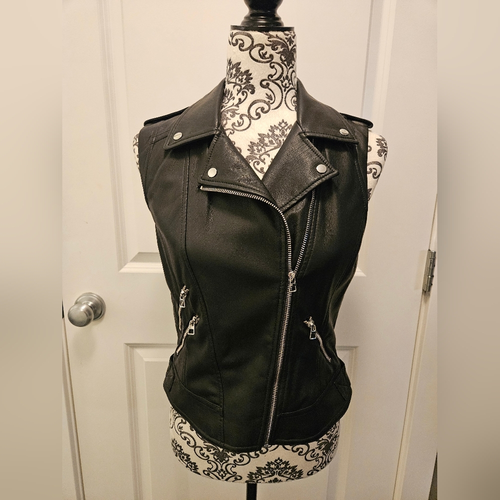 Zara Pleather Vest Size Small